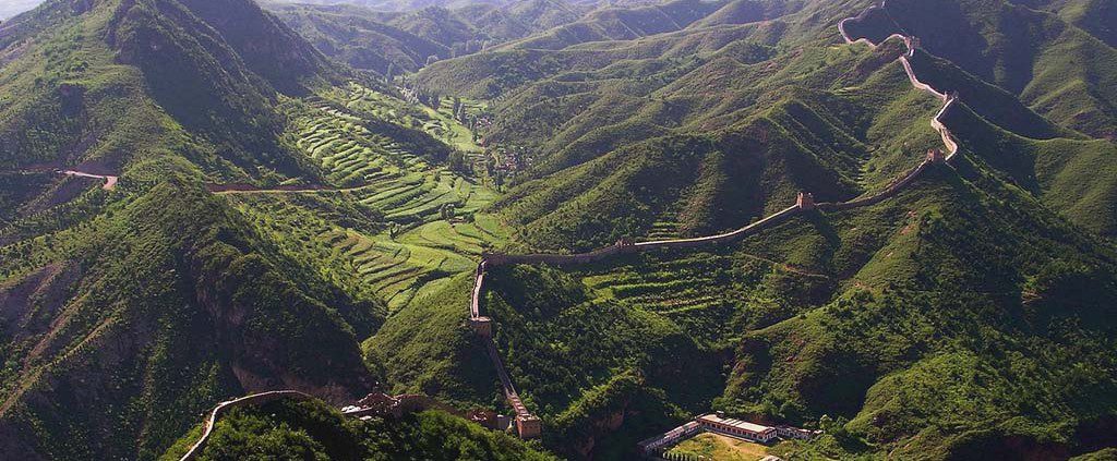 Aerial view of the Great Wall of China