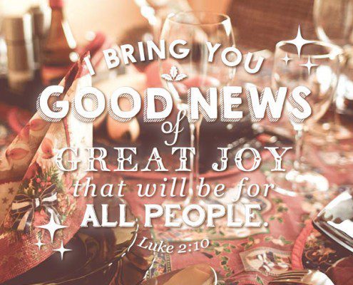 YMI Typography - I bring you good news of great joy that will be for all people. - Luke 2:10