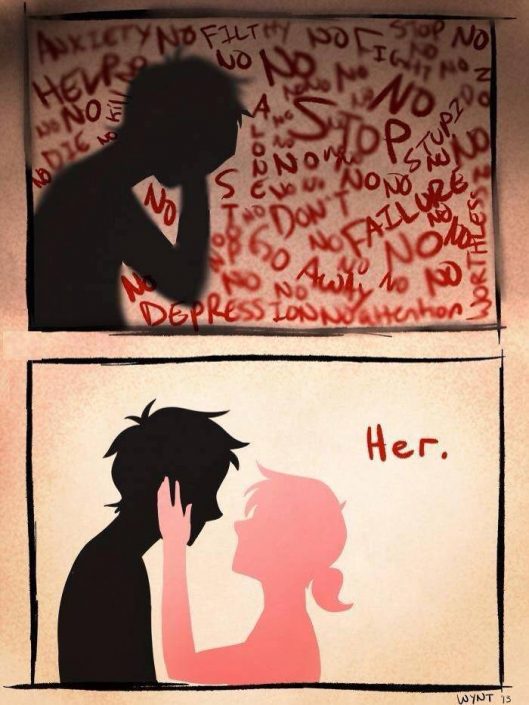 Comic of what she does for him