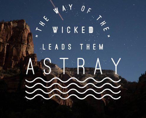 The way of the wicked leads them astray