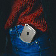 iPhone popping out of jeans pocket