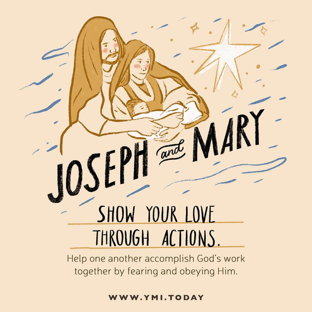 graphic image of Joseph and Mary
