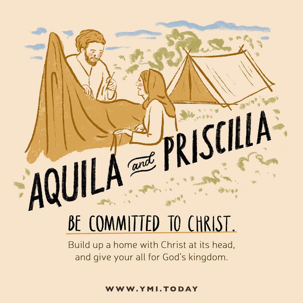 graphic image of Aquila and Priscilla