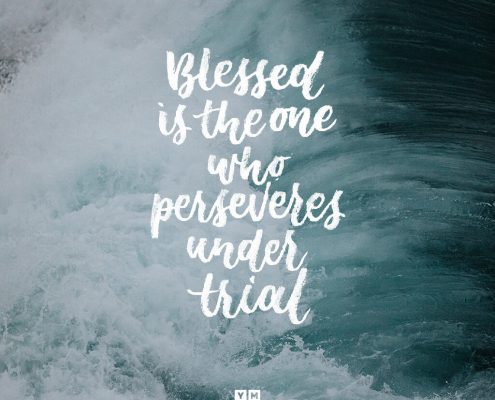 YMI Typography - Blessed is the one who perseveres under trial. - James 1:12