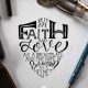 YMI Typography - Put on Faith and Love as a breastplate and the hope of salvation as a helmet. - 1 Thessalonians 5:8
