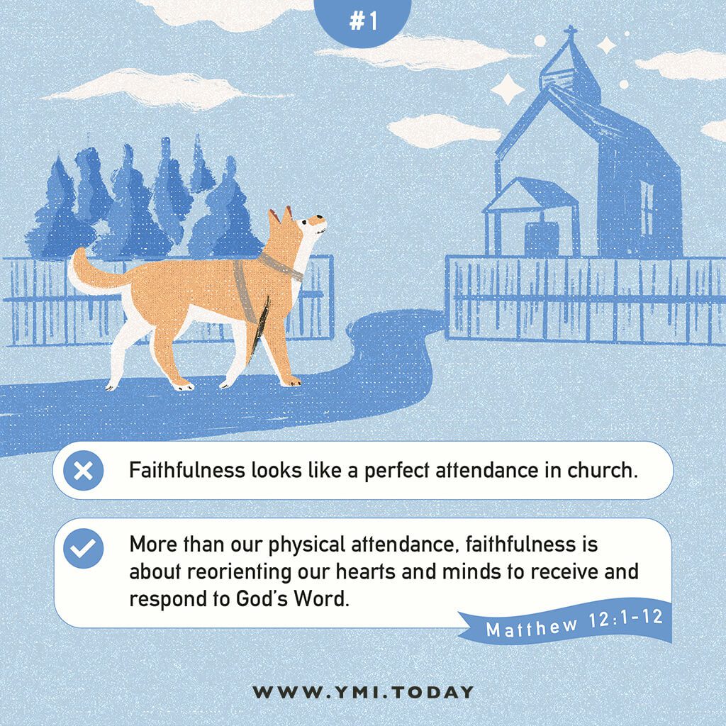 image of a shiba inu dog walking to a church