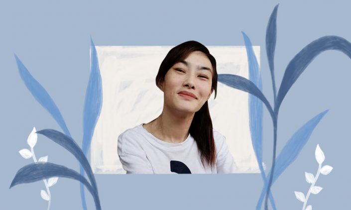 image of Patricia Chua and blue leaves