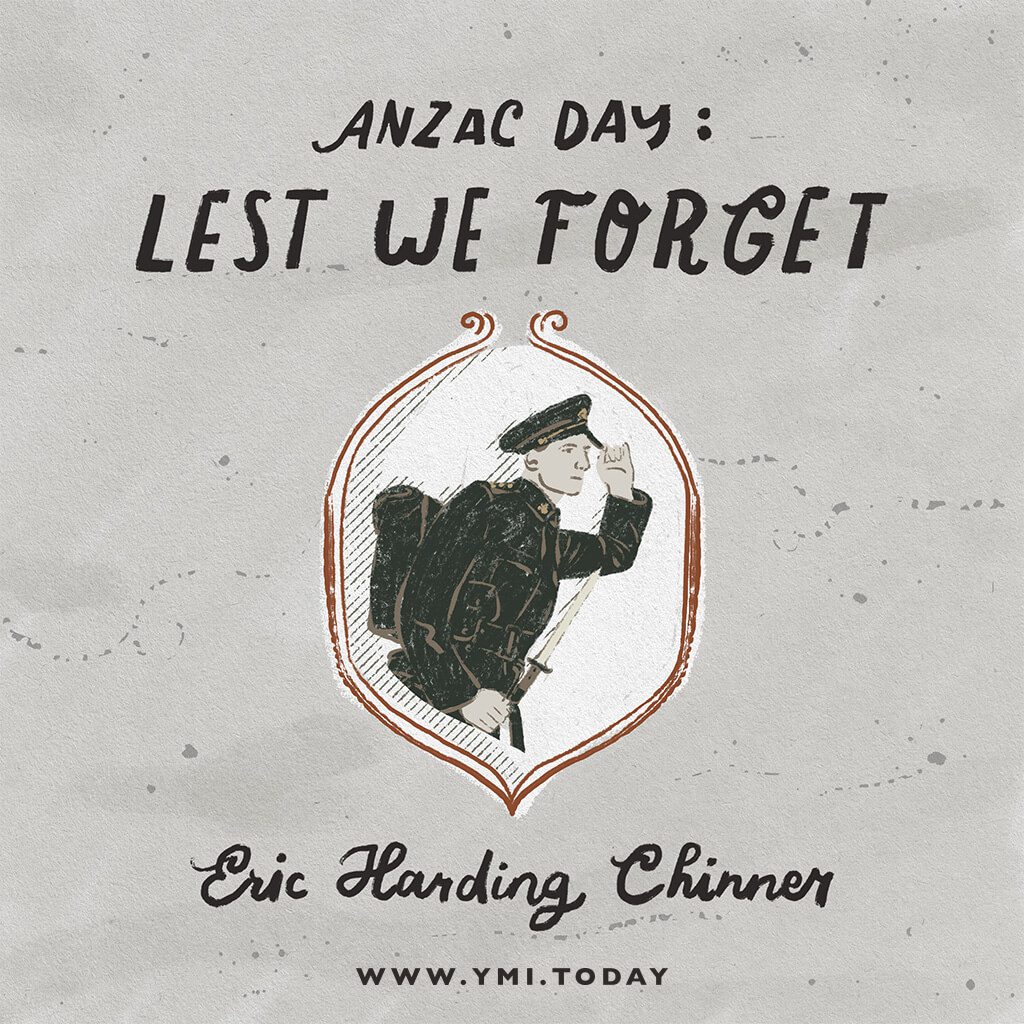 graphic image of Anzac Day - Lest We Forget - Eric Harding Chinner