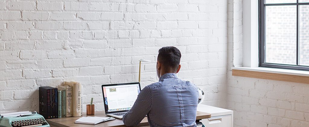 image of a guy working