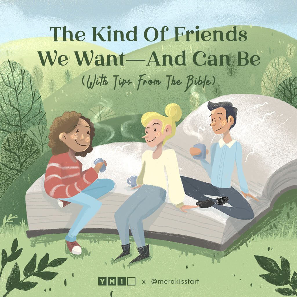 Image of an illustration of group of friends chatting