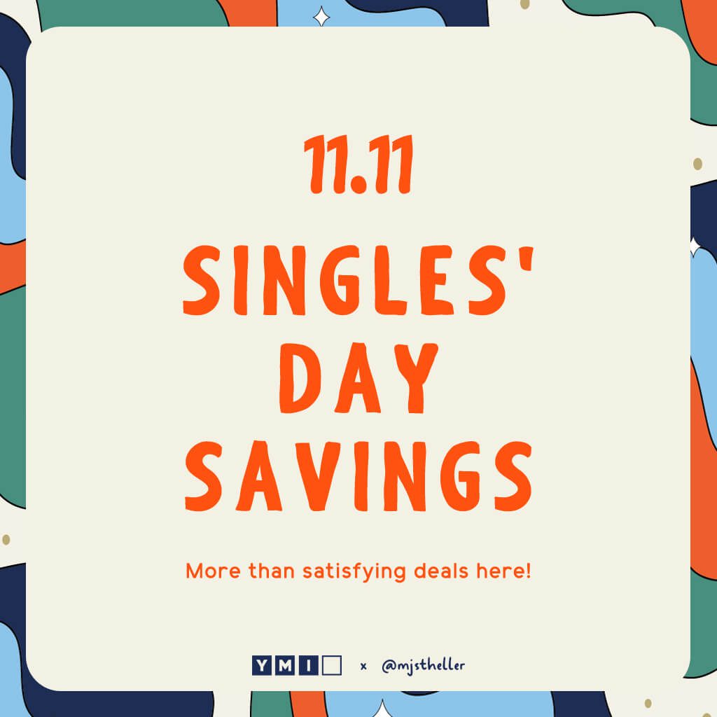 Illustration cover for singles day savings