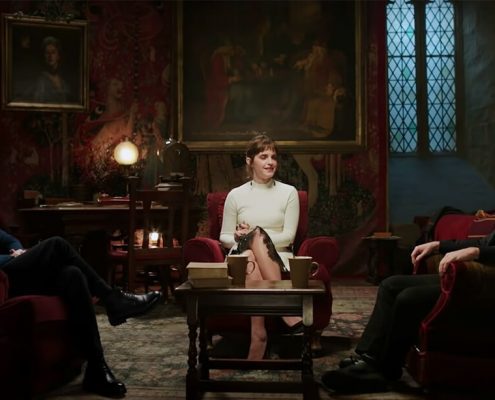 Image of Harry potter reunion. Hermione Granger, Rupert Grint and Daniel Radcliffe