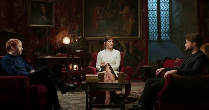 Image of Harry potter reunion. Hermione Granger, Rupert Grint and Daniel Radcliffe