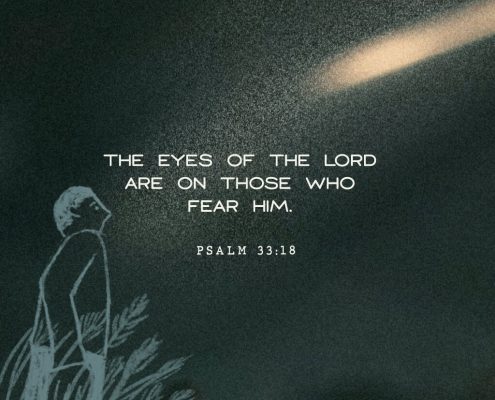 The eyes on the Lord are on those who fear Him. Psalm 33:18