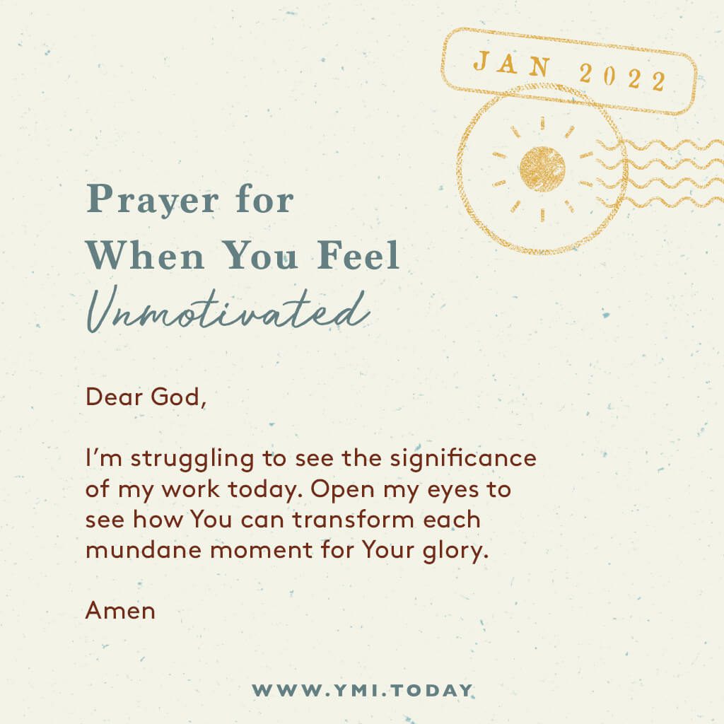 Prayer When You Feel Unmotivated