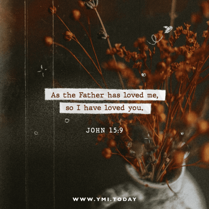 As the Father has loved me, so I have loved you. John 15:9