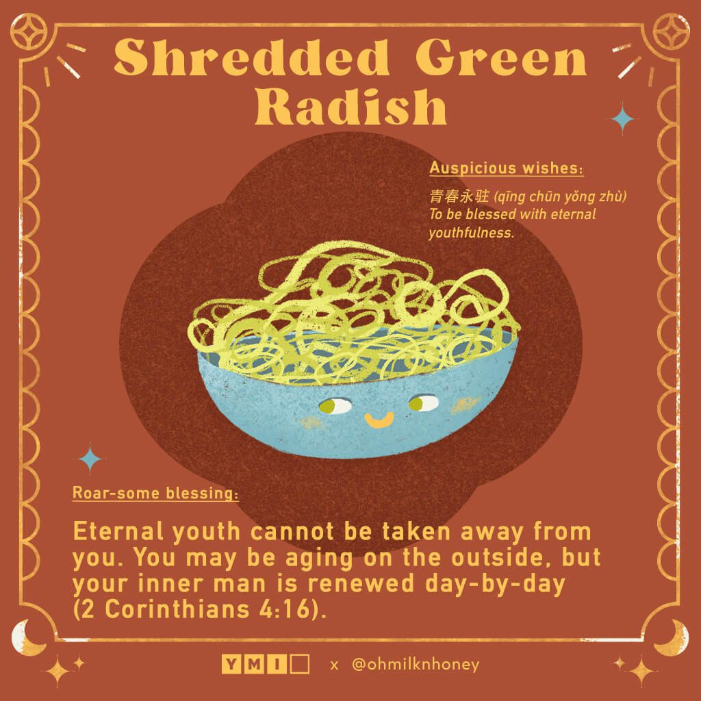 Illustration of green radish