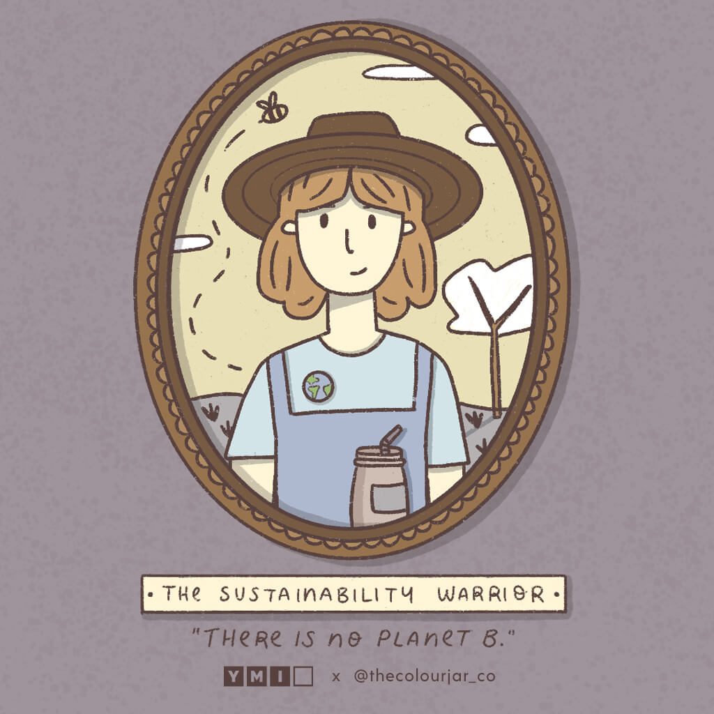 Illustration of a woman-the sustainability warrior