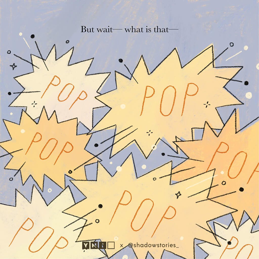 "pop pop pop" balloons are bursting