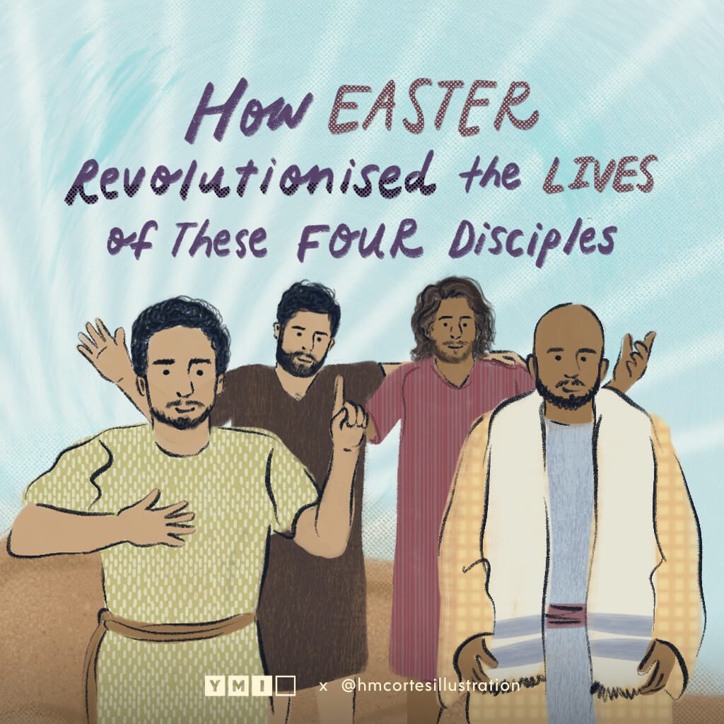Illustration of four disciples