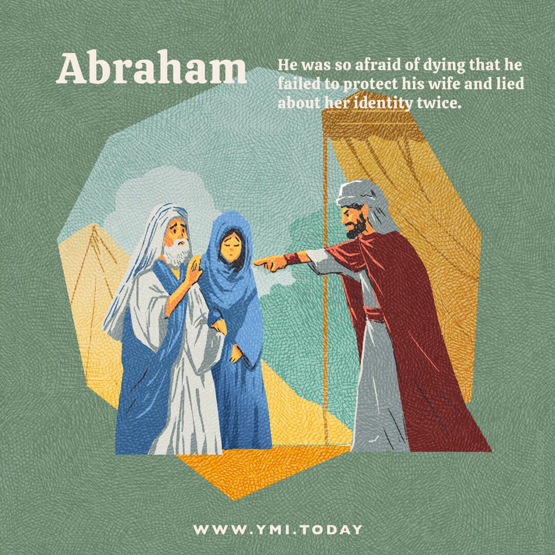Illustration of Abraham lying about Sarah's identity