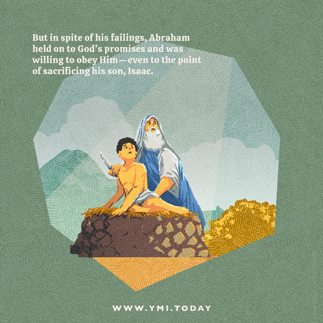 Illustration of Abraham sacrificing his son Isaac