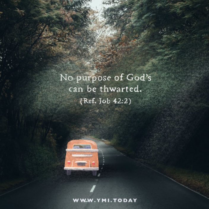 No purpose of God's can be thwarted. (Ref. Job 42:2)