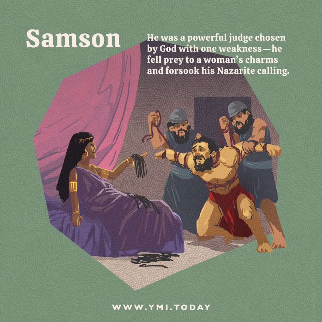 Illustration of Samson and Delilah