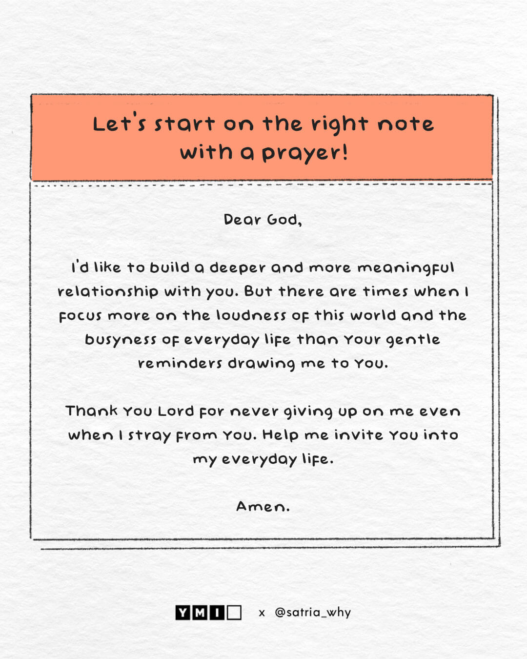 A prayer note