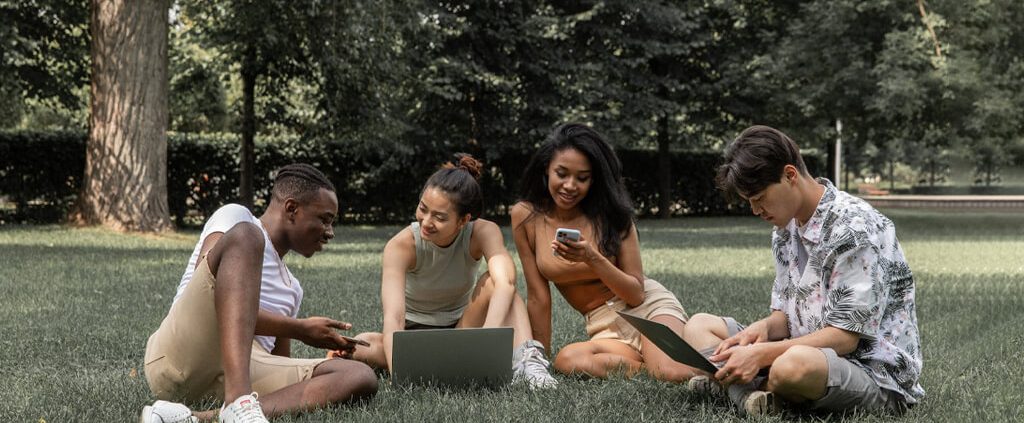 A few young church members having discussion