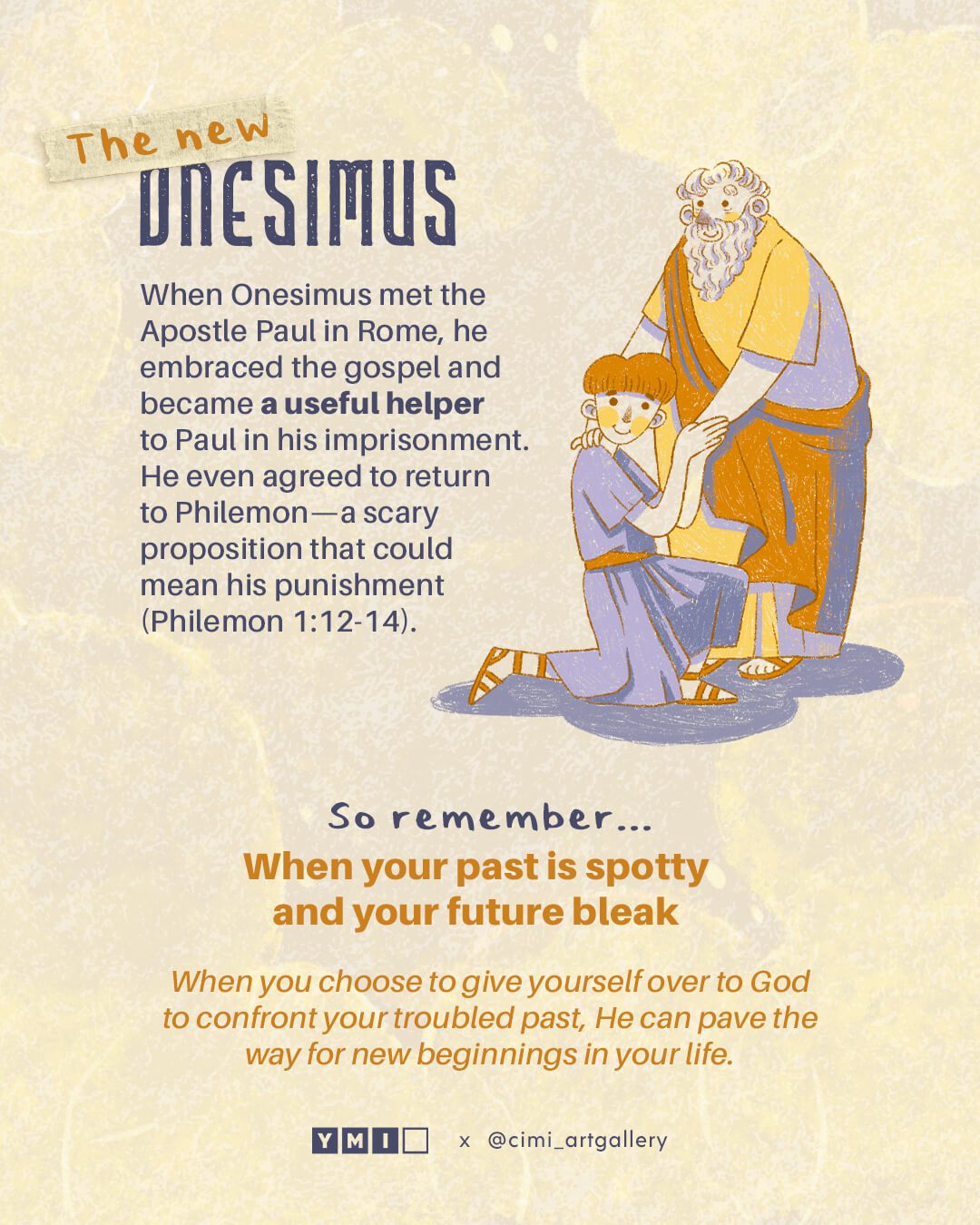 Illustration of Onesimus with Paul