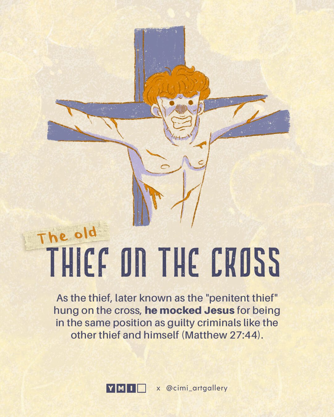 Illustration of the theif on the cross