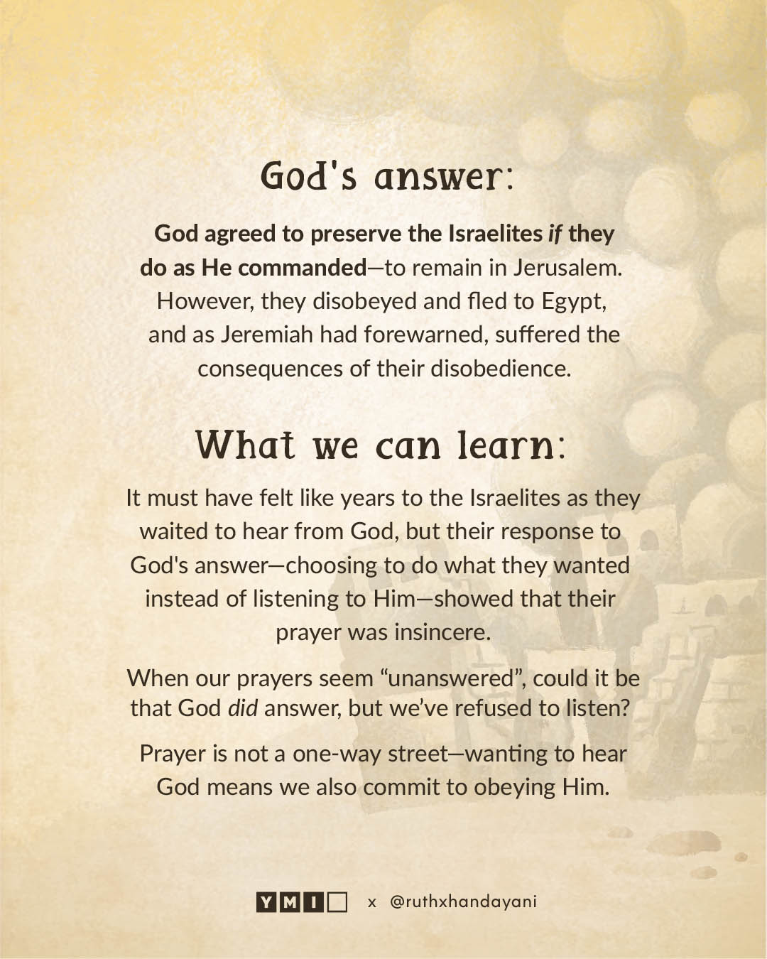 What we can learn from Jeremiah's prayer