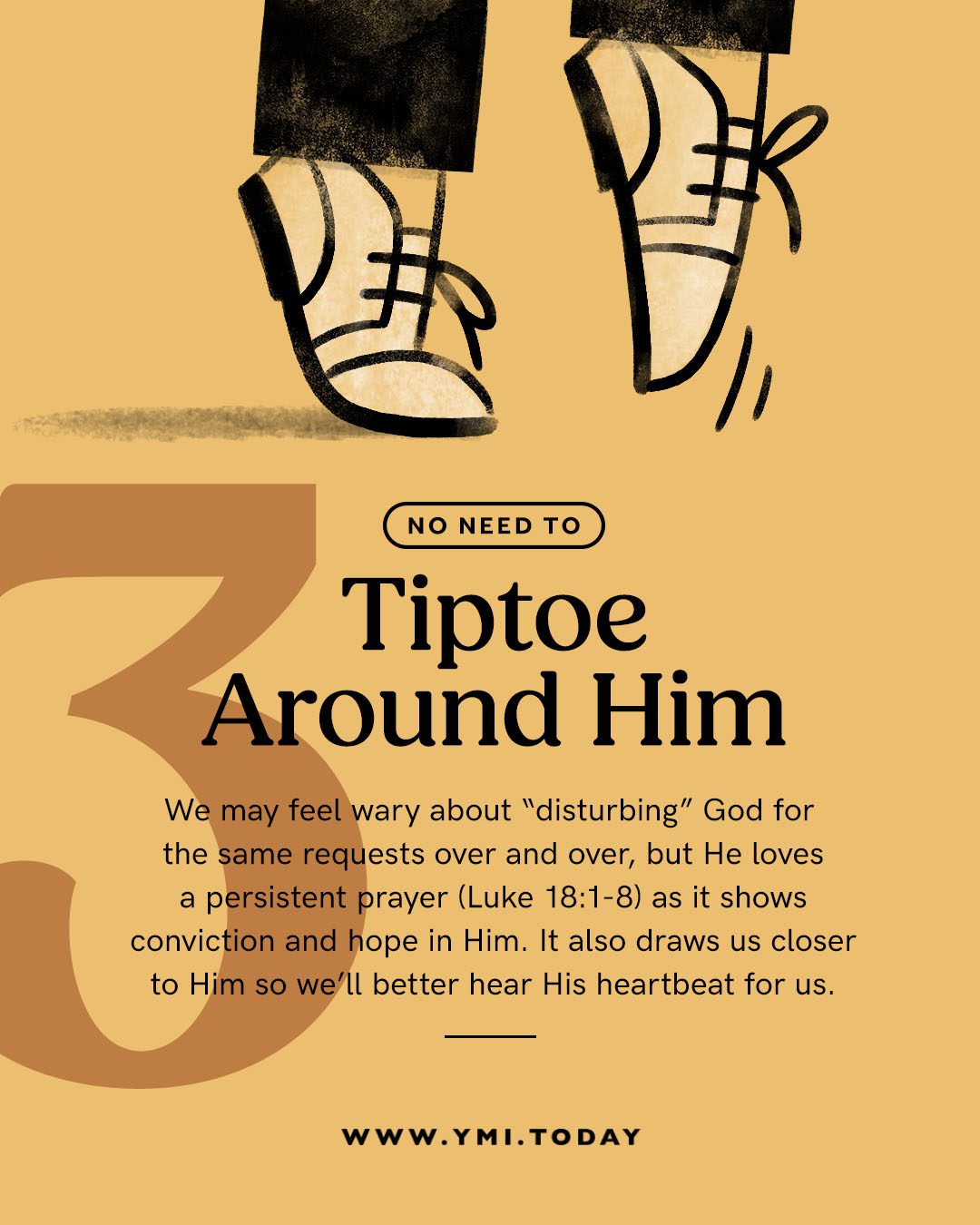 Illustration of feet tiptoe-ing