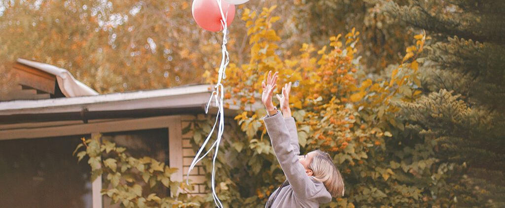 A woman released the balloons