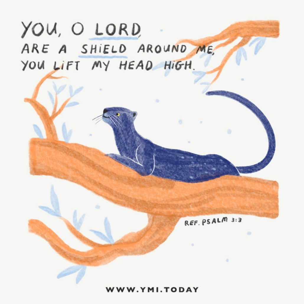 You, O Lord, are a shield around me, You lift my head high. (Ref. Psalm 3:3)