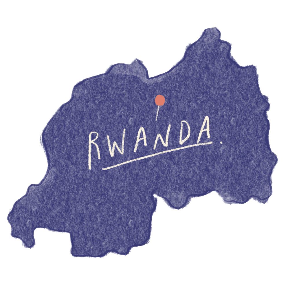 rwanda map illustration