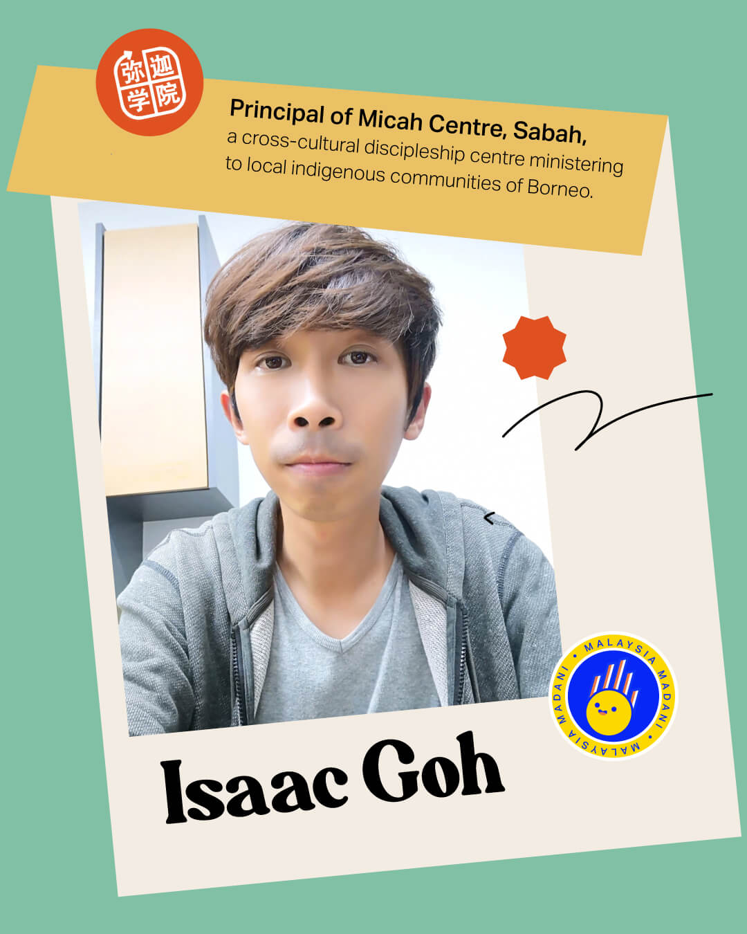 Isaac Goh, Principal of Micah Centre, Sabah
